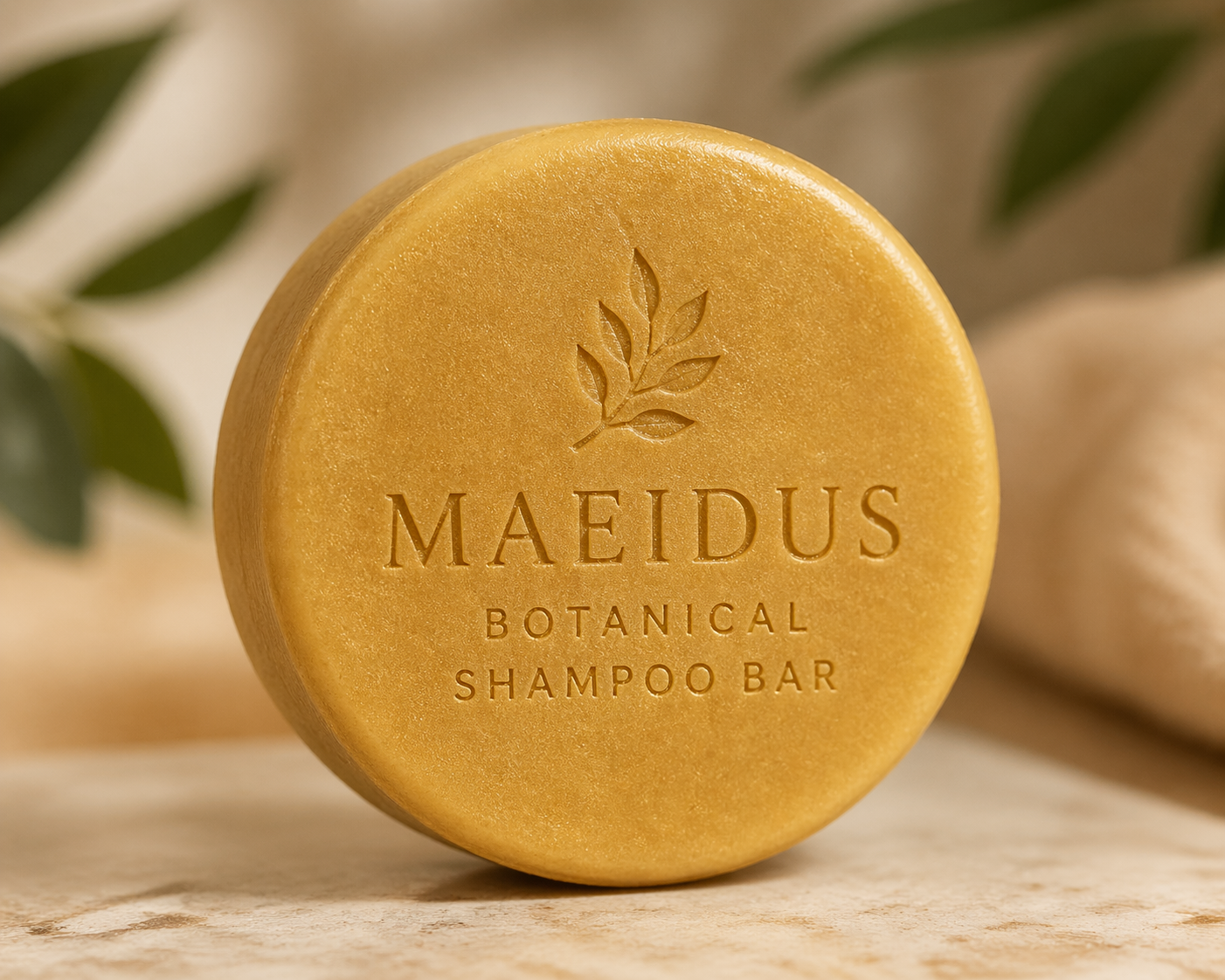 Maeidus botanical shampoo bar clean product shot